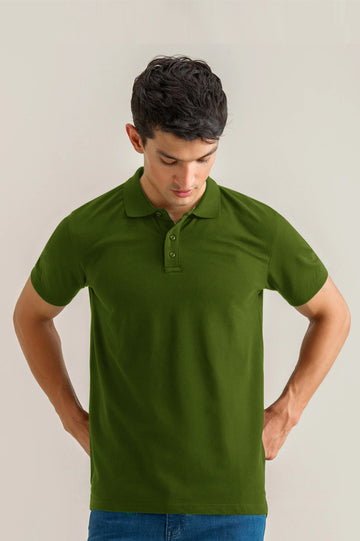 Army Green Basic Polo
