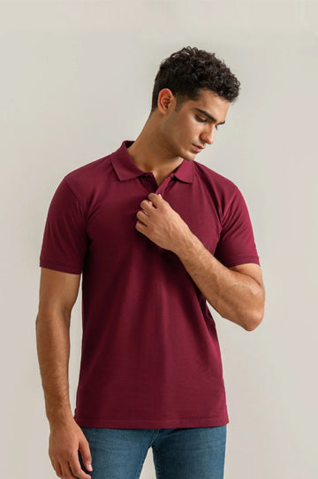 Maroon Basic Polo