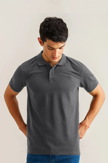 Dark Gray Basic Polo