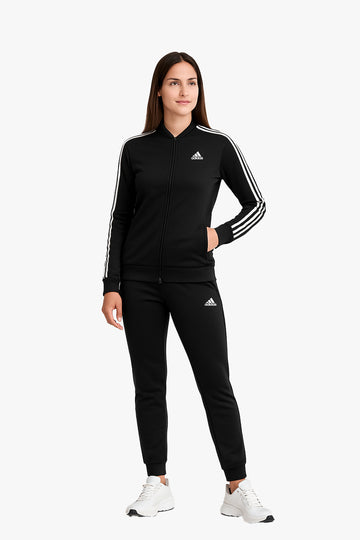 Adi Black with White Strips - Winter Tracksuit
