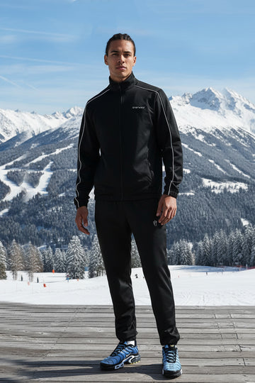 Mens - Winter Tracksuit - Black Shadow Line