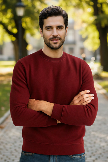 Men's - Baggy Drop Sweatshirt - Maroon
