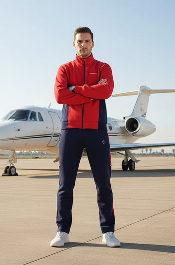 Mens - Winter Tracksuit - Red Jet