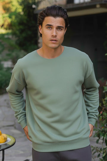 Men's - Baggy Drop Sweatshirt - Sage Green