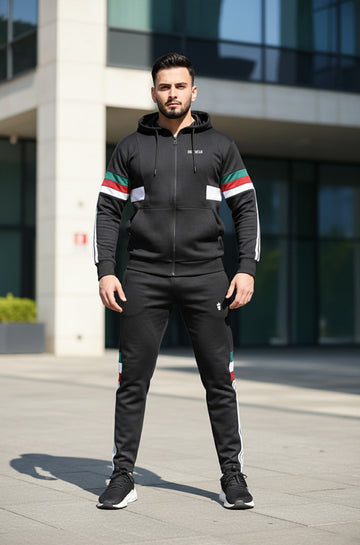 Mens - Winter Tracksuit - Tri Flare Black