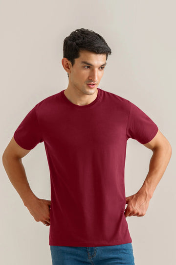 Maroon Cotton Tee