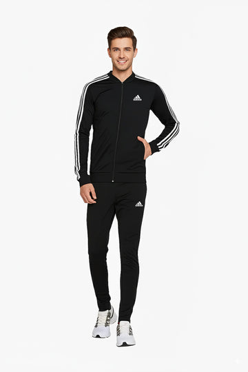 Adi Black with White Strips - Winter Tracksuit