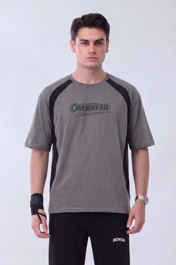 Mens - Cotton Shirt - Onerwear Signature Drop Shoulder - Gray
