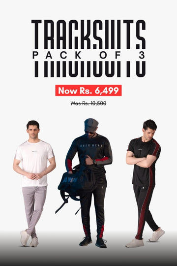 Men’s - Polyester Tracksuit - Bundle Offer - Black Boost, Prestige & Prime Maroon