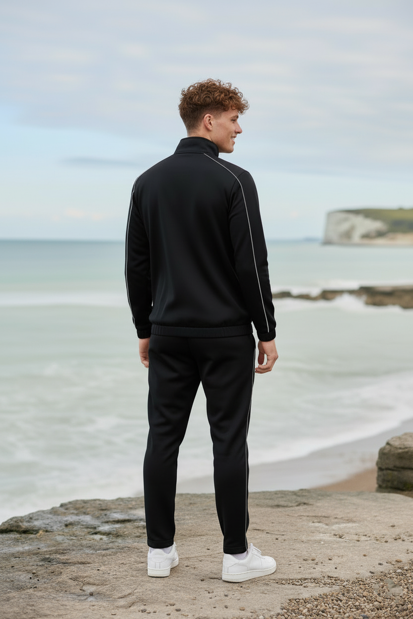 Mens - Winter Tracksuit - Black Shadow Line