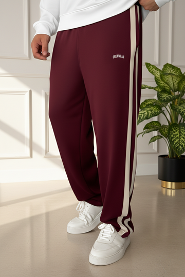 Mens - Micro Dual Stripe Pro Trouser - Maroon