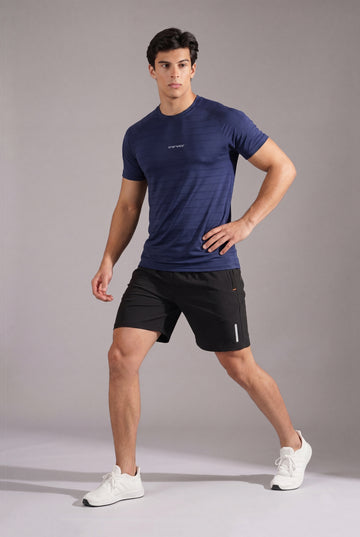 Mens - Imported Shirt & Short Set - Navy Shadow