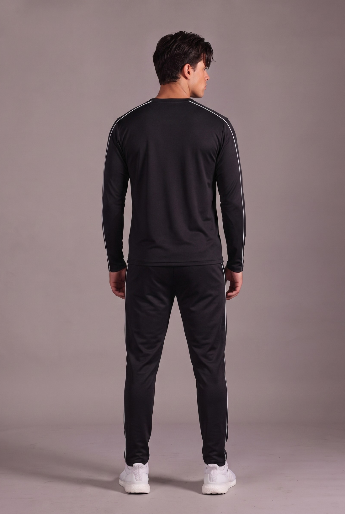 Mens - Polyester Tracksuit - Black Shadow Line