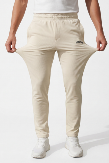 Mens - Imported Dot Mesh Trouser - Off White