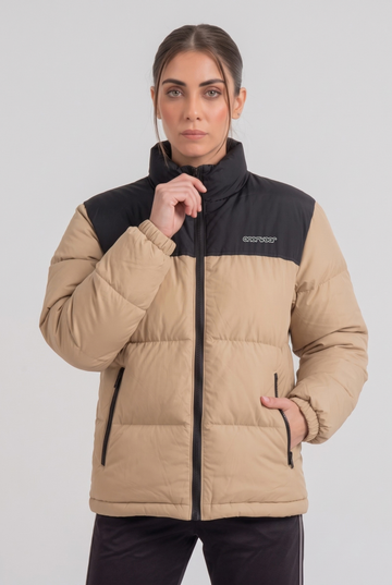 Women’s - Puffer Jacket (Full Sleeves) - Skin Black