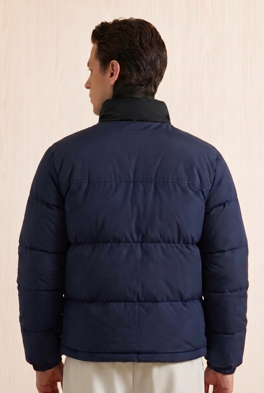 Mens - Puffer Jacket (Full Sleeves) - Navy Black