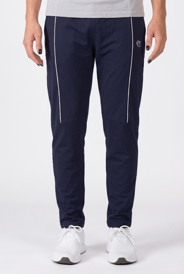 Womens - Polyester Trouser - Half Line Navy
