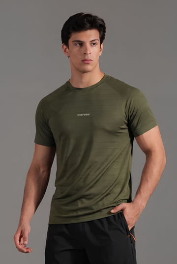 Mens - Imported Shirt - Stretchable Bee Mesh - Olive