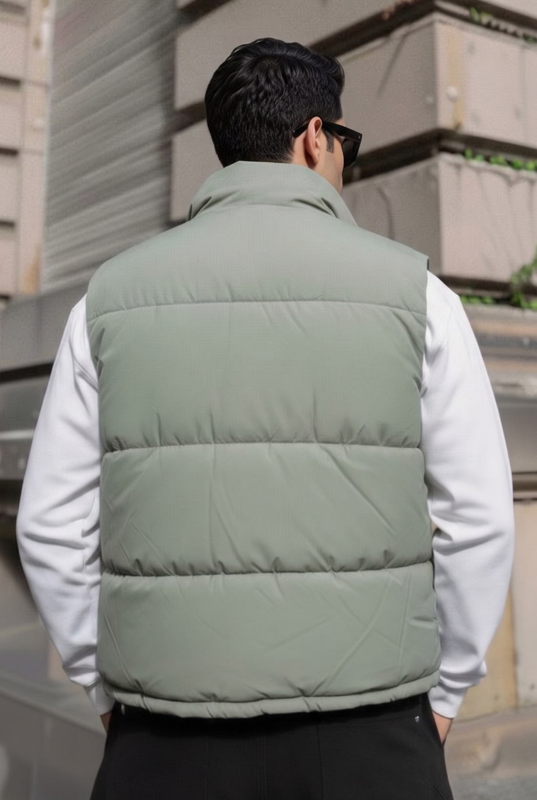 Mens - Puffer Jacket (Sleeveless) - Green