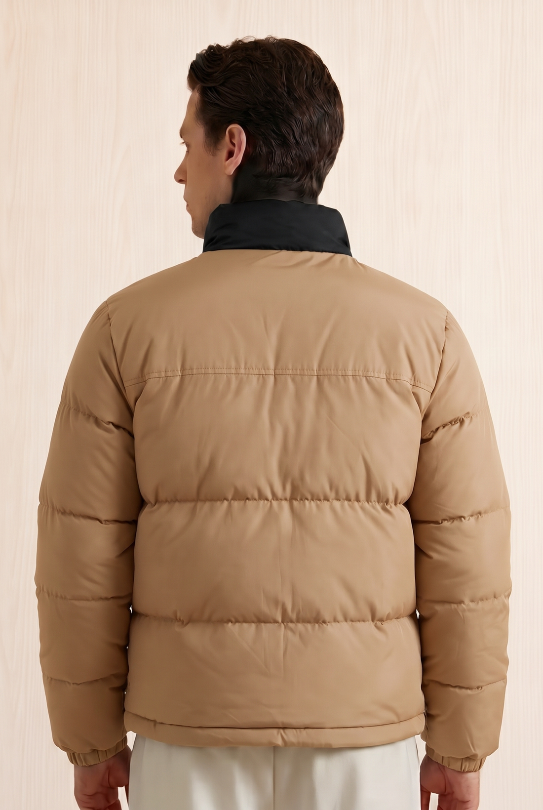 Mens - Puffer Jacket (Full Sleeves) - Double Skin Black