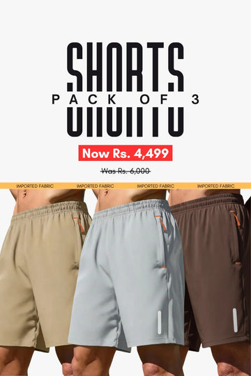 Mens - Micro Stretch Shorts - Pack Of 3