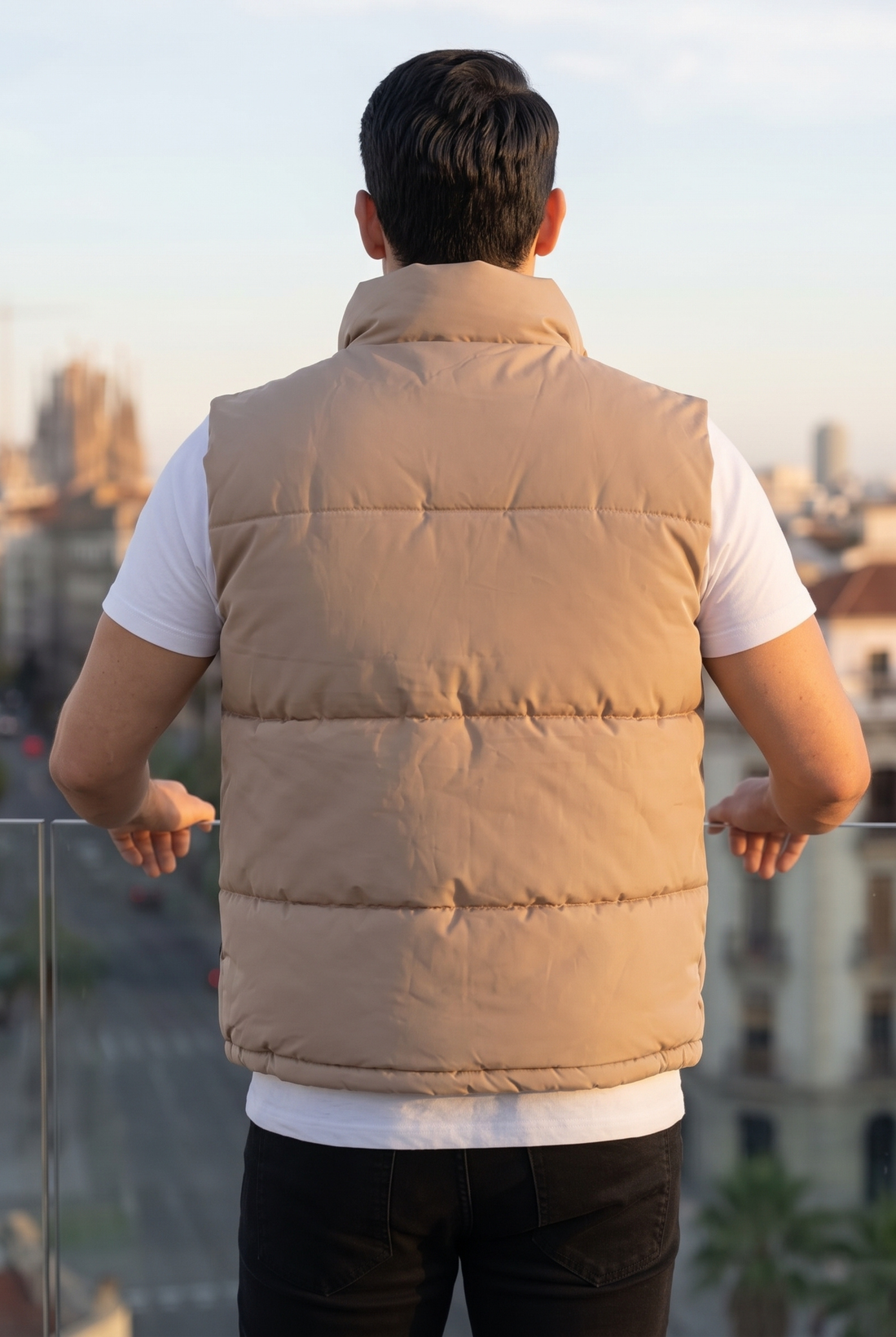 Mens - Puffer Jacket (Sleeveless) - Skin