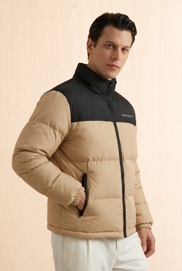 Mens - Puffer Jacket (Full Sleeves) - Double Skin Black