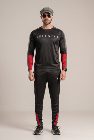 Mens - Polyester Tracksuit - Black Boost