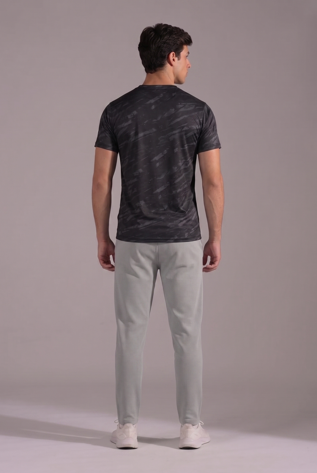 Mens - Imported Tracksuit - Camo Black Dot Silver