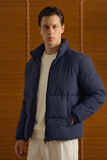 Mens - Puffer Jacket (Full Sleeves) - Navy