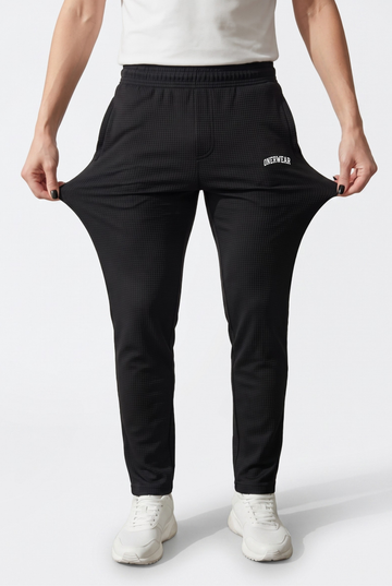 Womens - Imported Dot Mesh Trouser - Black
