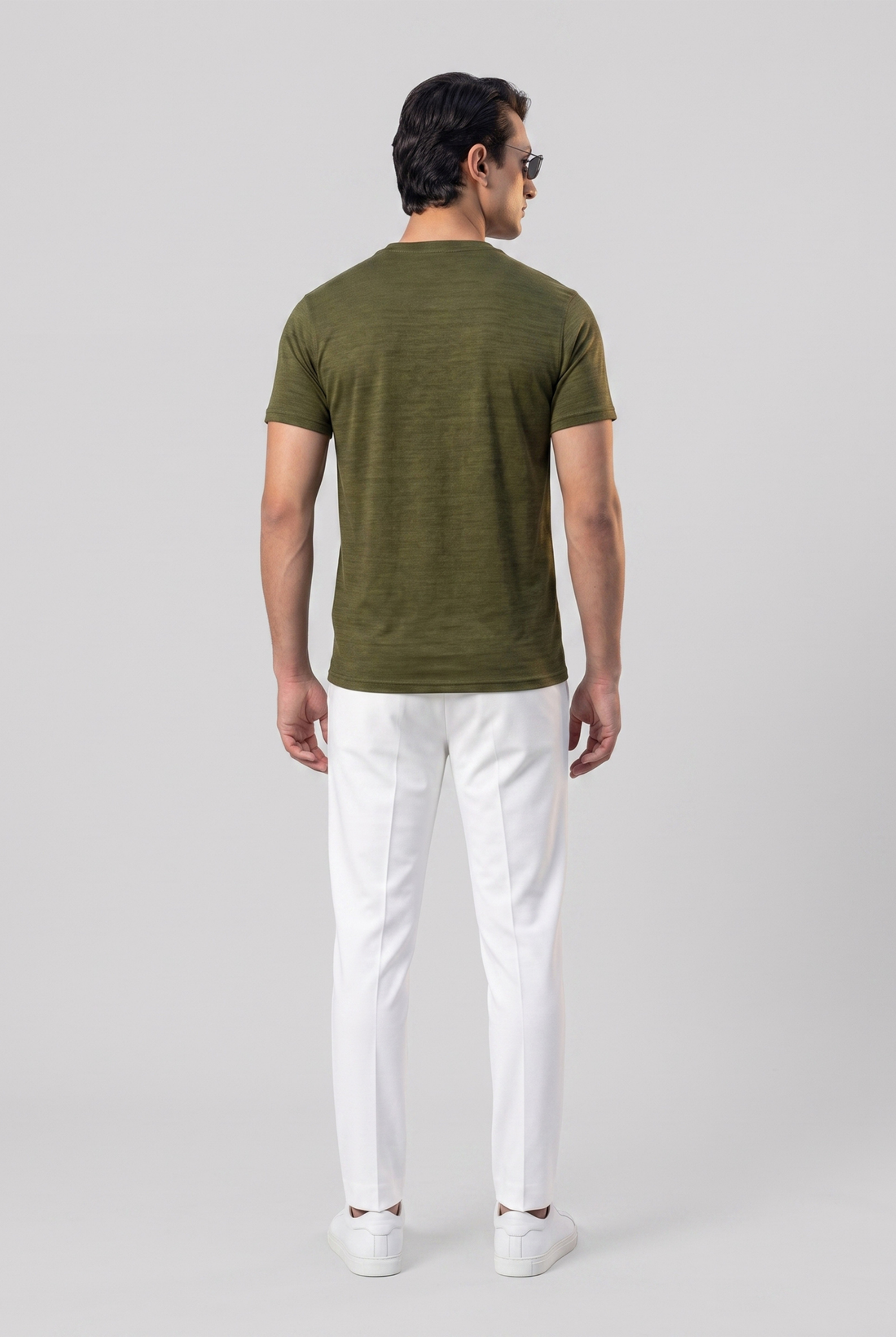 Mens - Imported Tracksuit - White Bee Olive