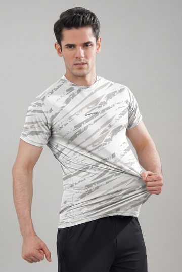 Mens - Imported Shirt - Camo Waves White