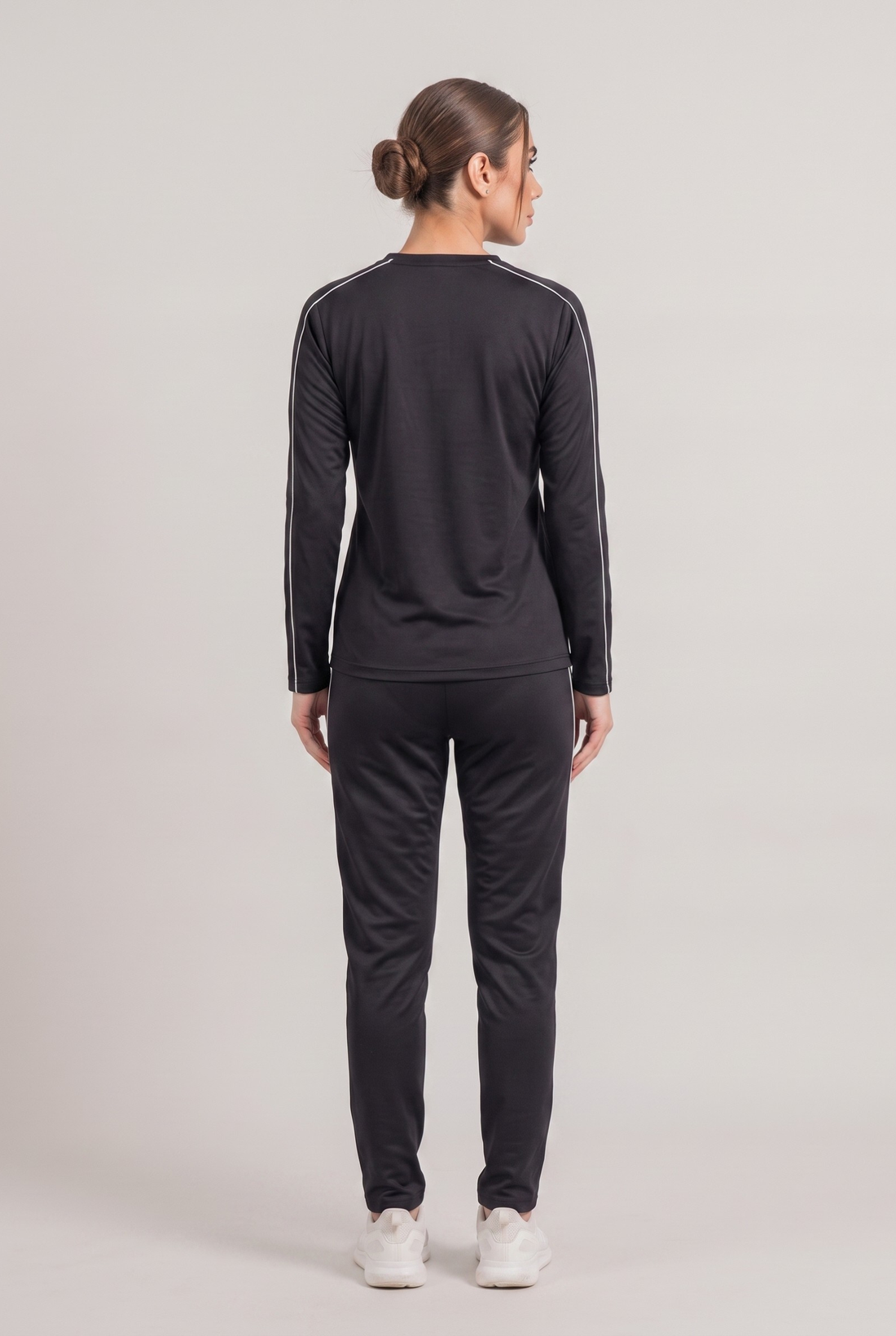 Womens - Polyester Tracksuit - Black Shadow Line