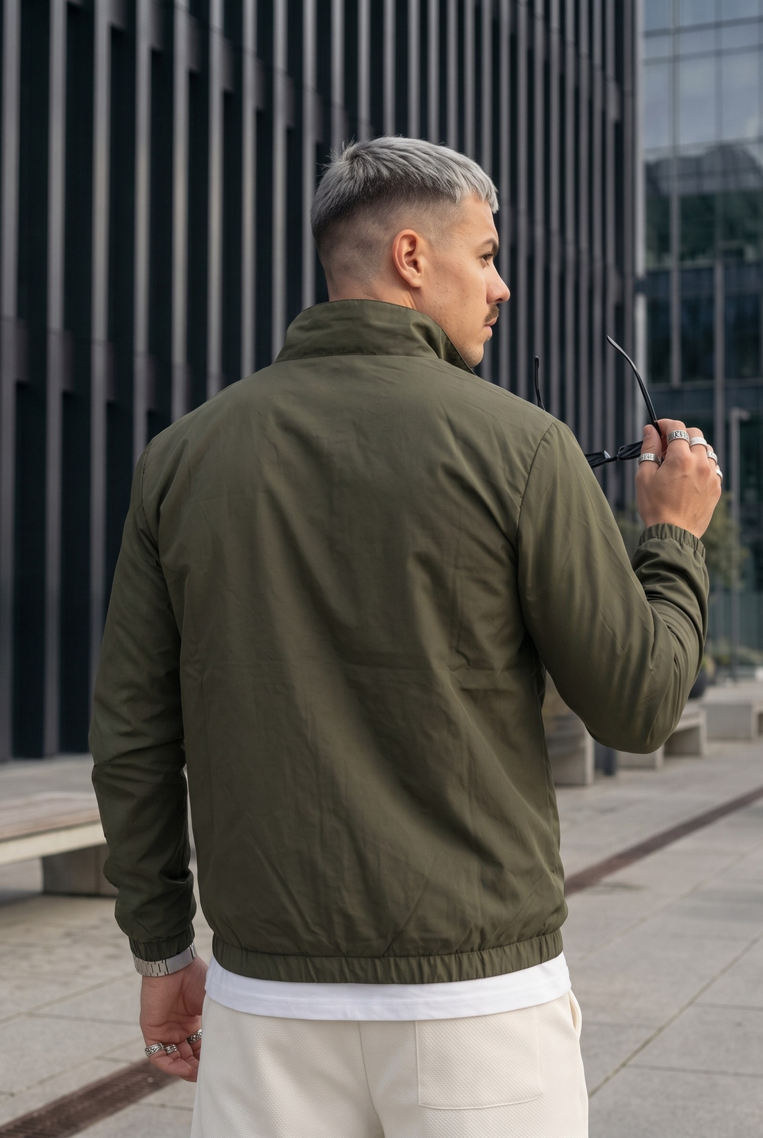 Mens - Wind Breaker Jacket - Olive