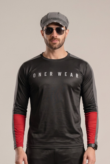 Mens - Polyester T Shirt - Black Boost