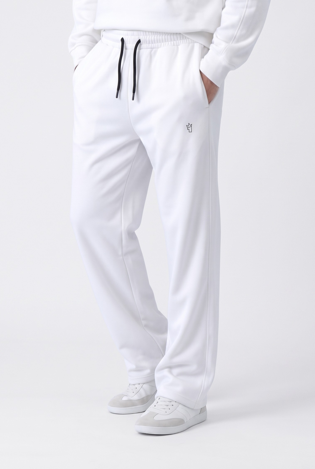 Mens - Polyster Fleece Trouser - White
