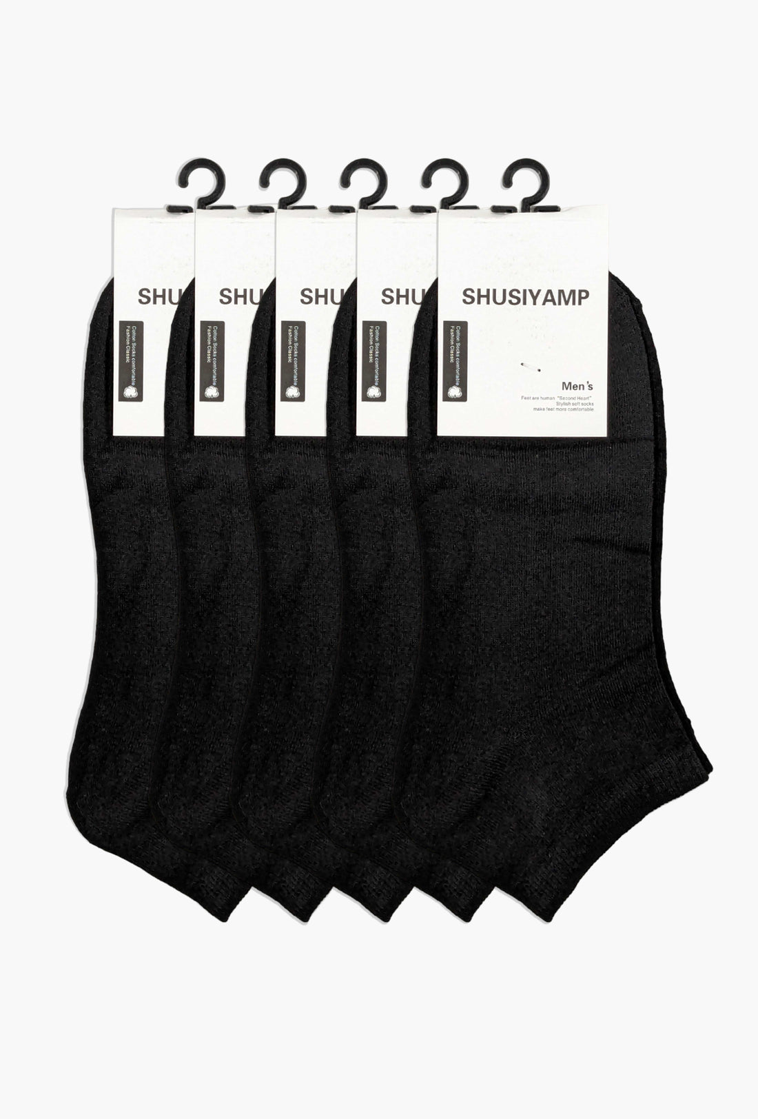 Black Ankle Socks (Pack of 5)