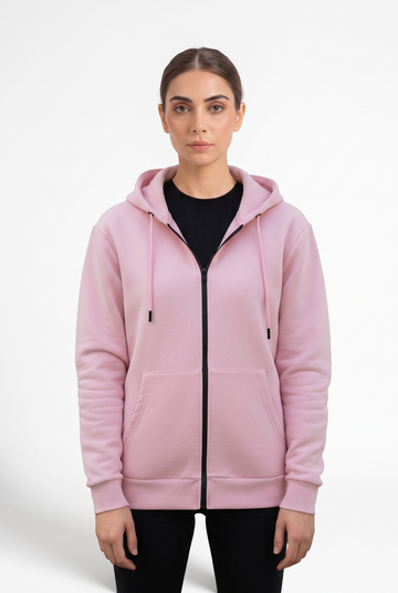 Women's - Zipper Hoodie - Pink
