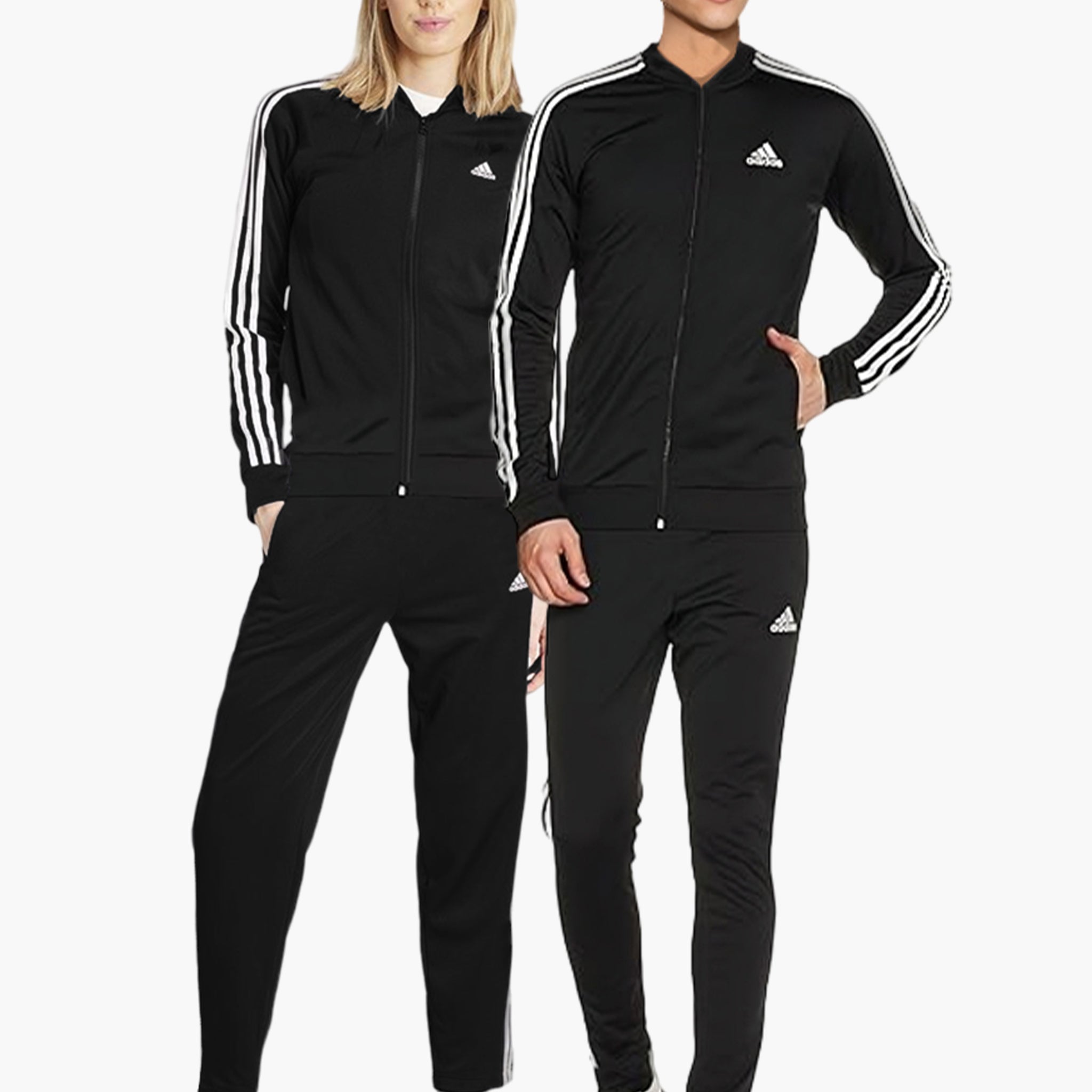 Adi Black with White Strips - Winter Tracksuit