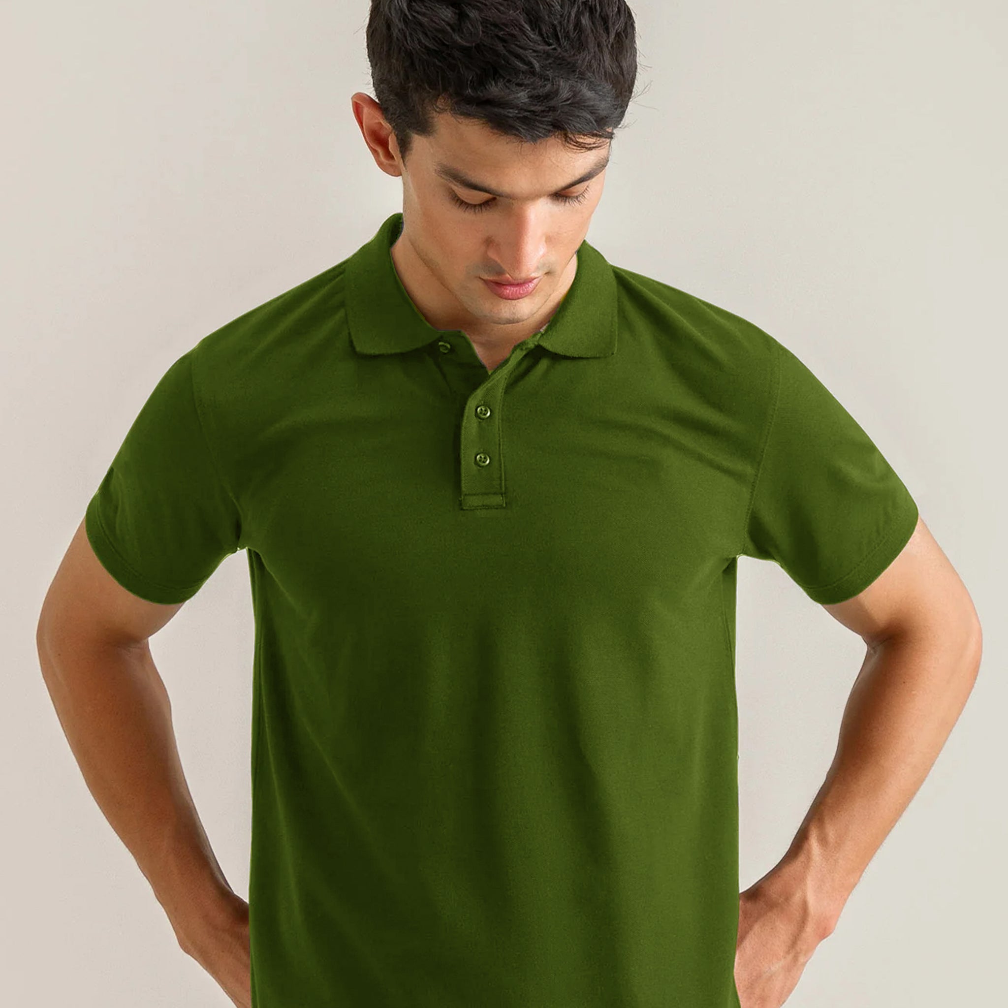 Army Green Basic Polo
