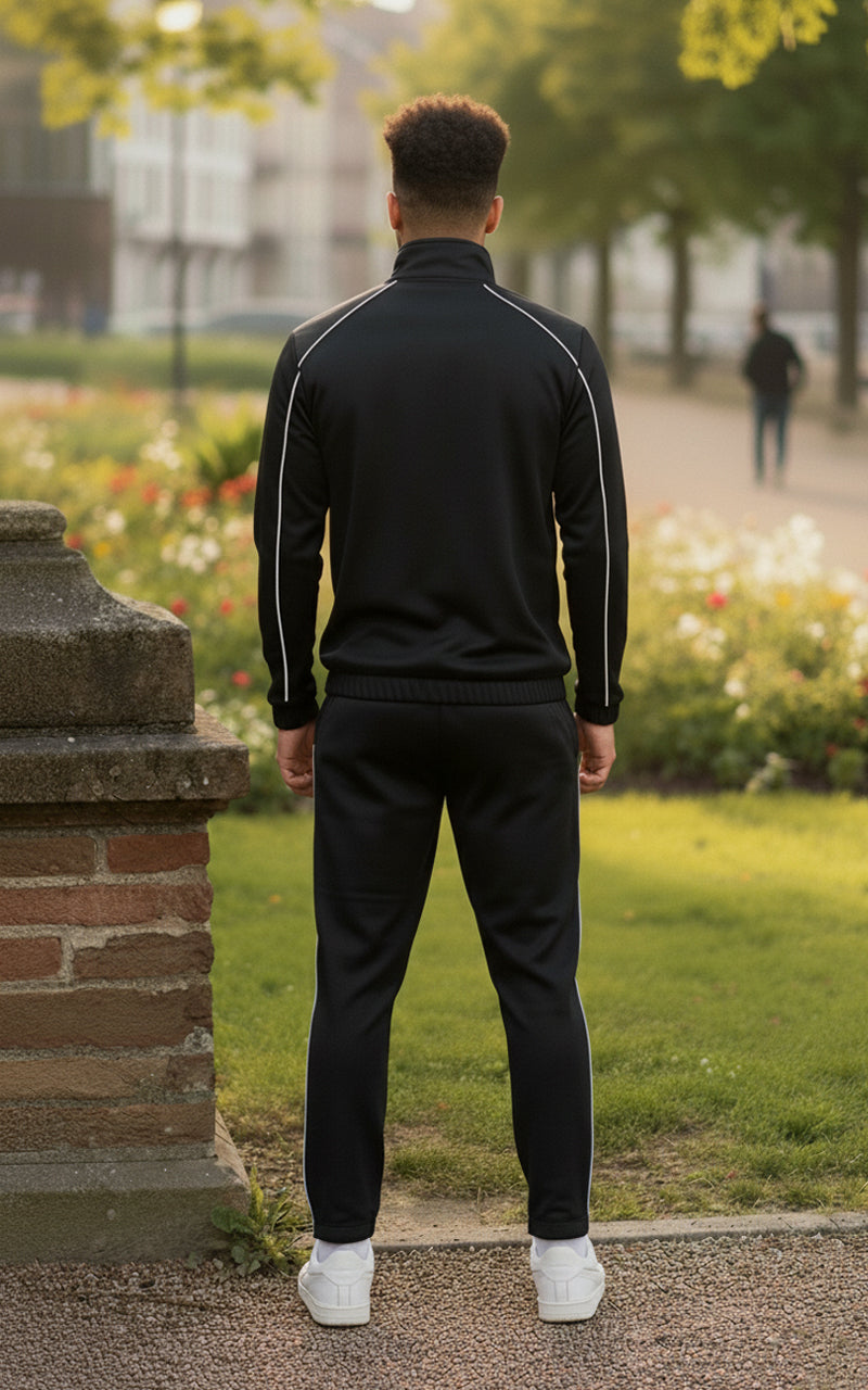 Mens - Winter Tracksuit - Black Shadow Line
