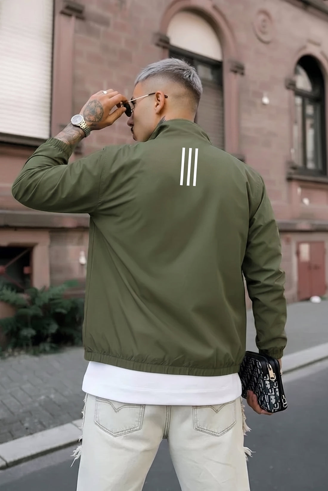 Mens - Adi Wind Breaker Jacket - Olive