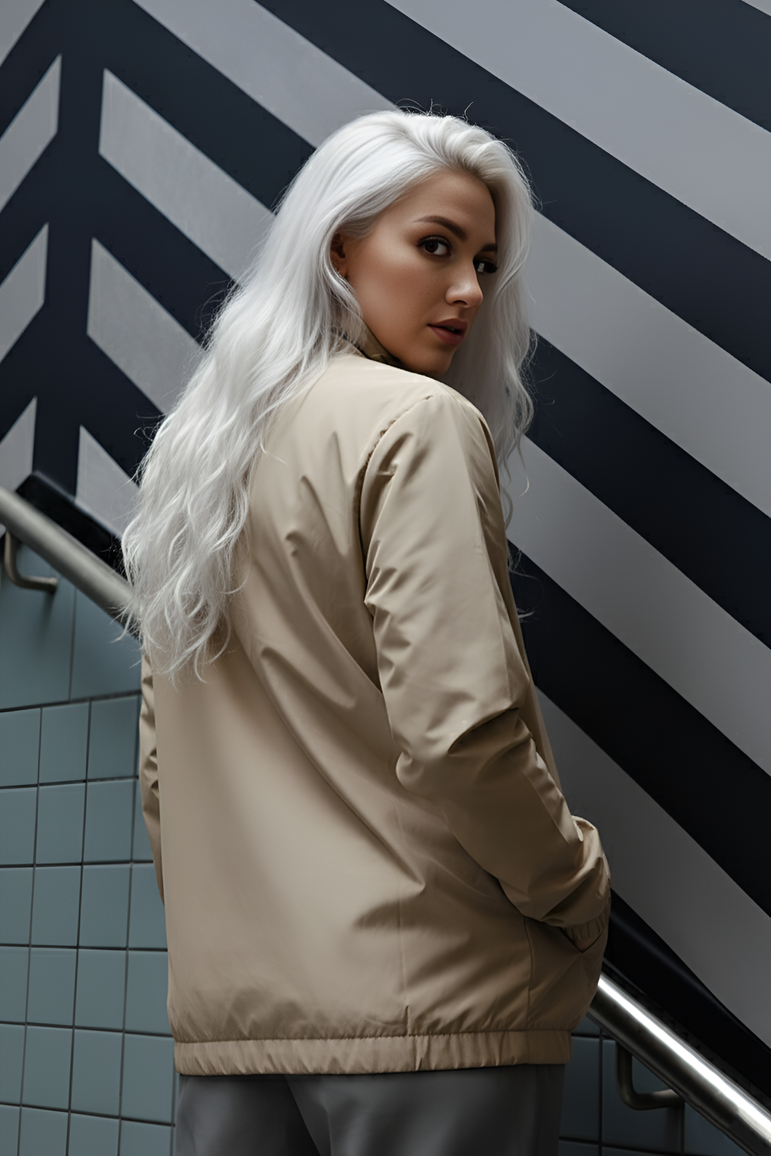 Womens - Adi Wind Breaker Jacket - Skin