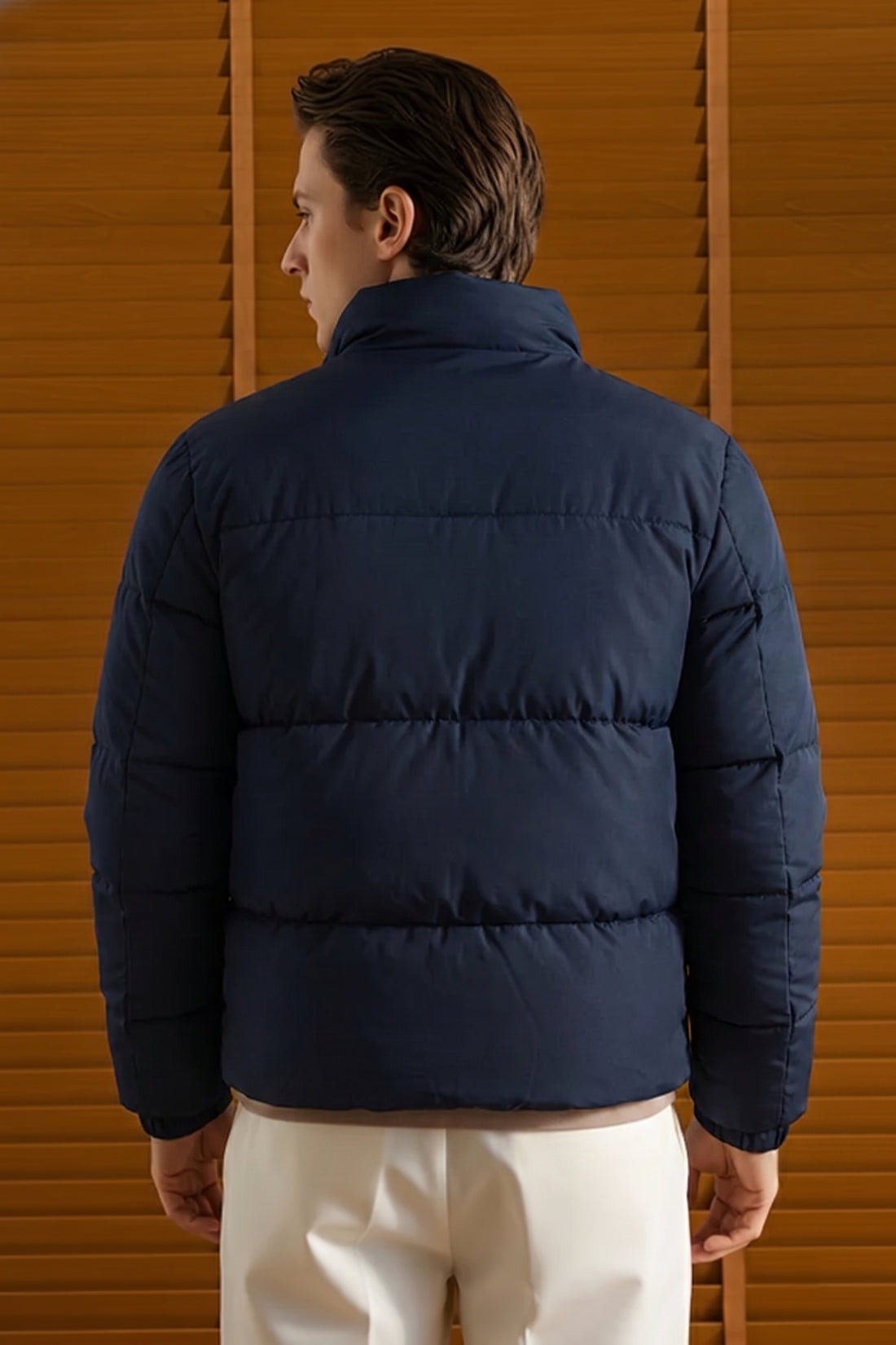 Mens - Puffer Jacket (Full Sleeves) - Navy
