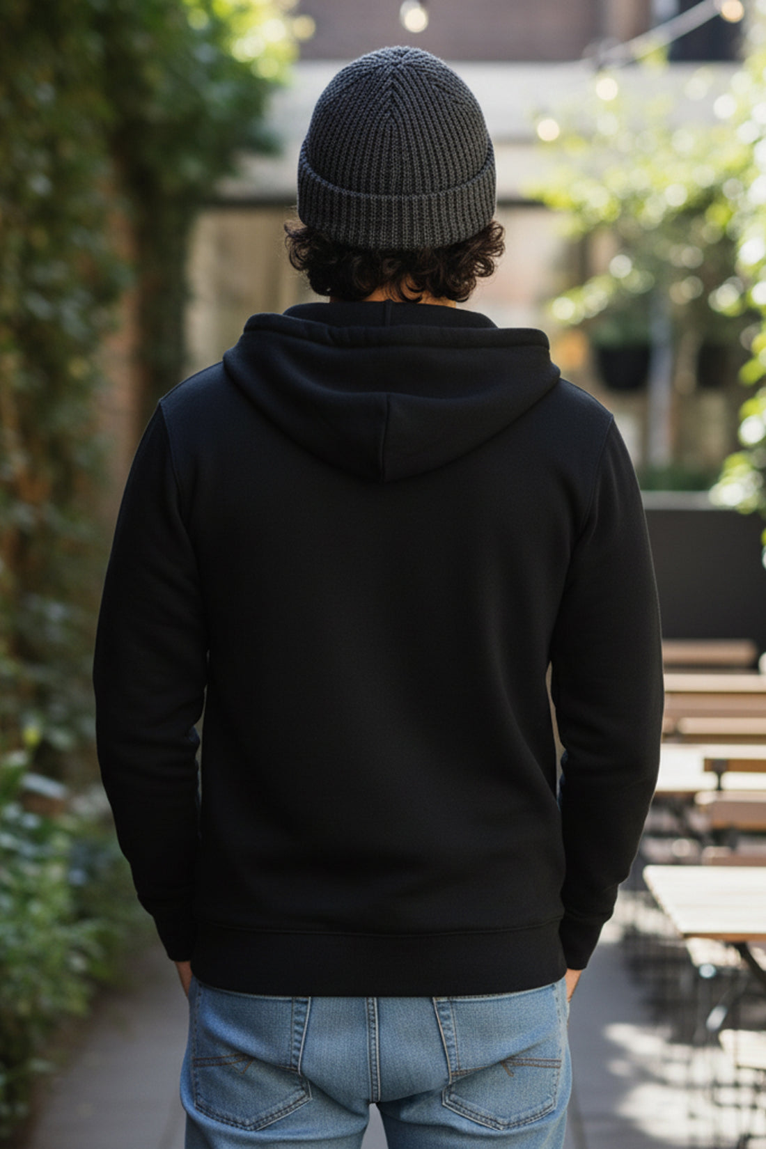 Men's - Zipper Hoodie - Black
