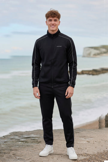 Mens - Winter Tracksuit - Black Shadow Line