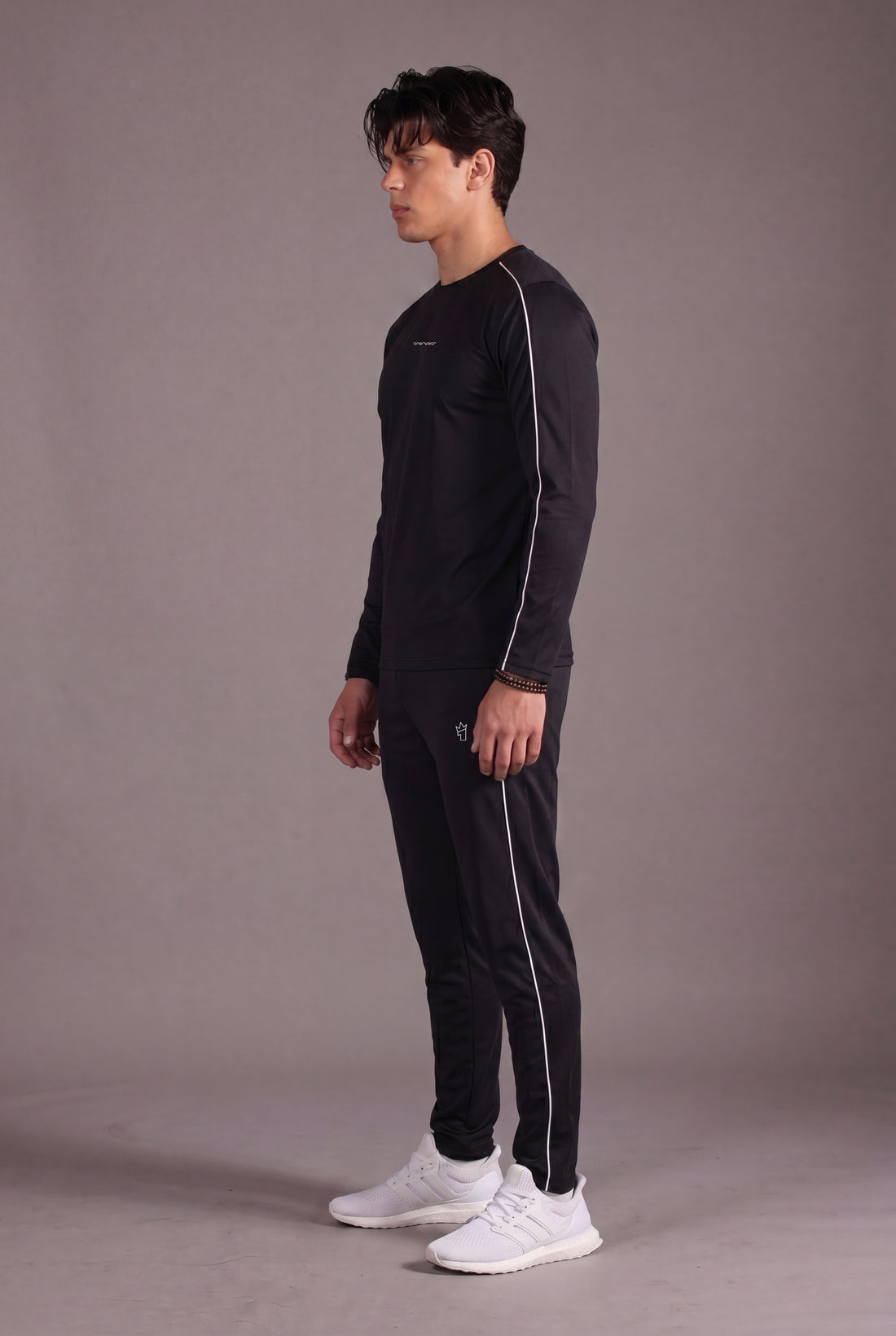 Mens - Polyester Tracksuit - Black Shadow