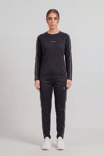 Womens - Polyester Tracksuit - Black Shadow Line