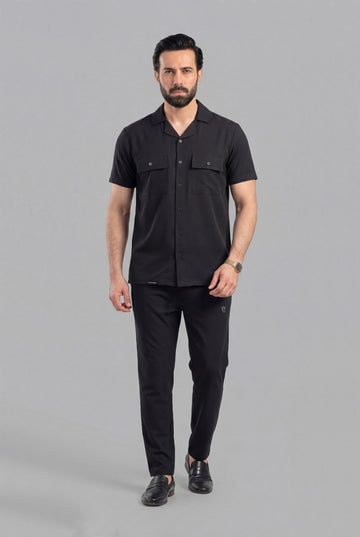 Mens - Imported Tracksuit - Safari Co-Ord Set - Black